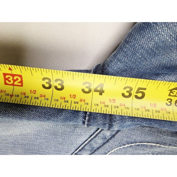 True Religion Size 27X34 Womens Becca Mid Rise Bootcut Blue Denim 5 Pocket Jeans - Picture 8 of 12